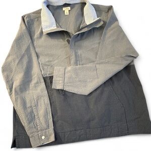 L.L. Bean Two-Tone Gray & Charcoal Lightweight Shirt Jacket